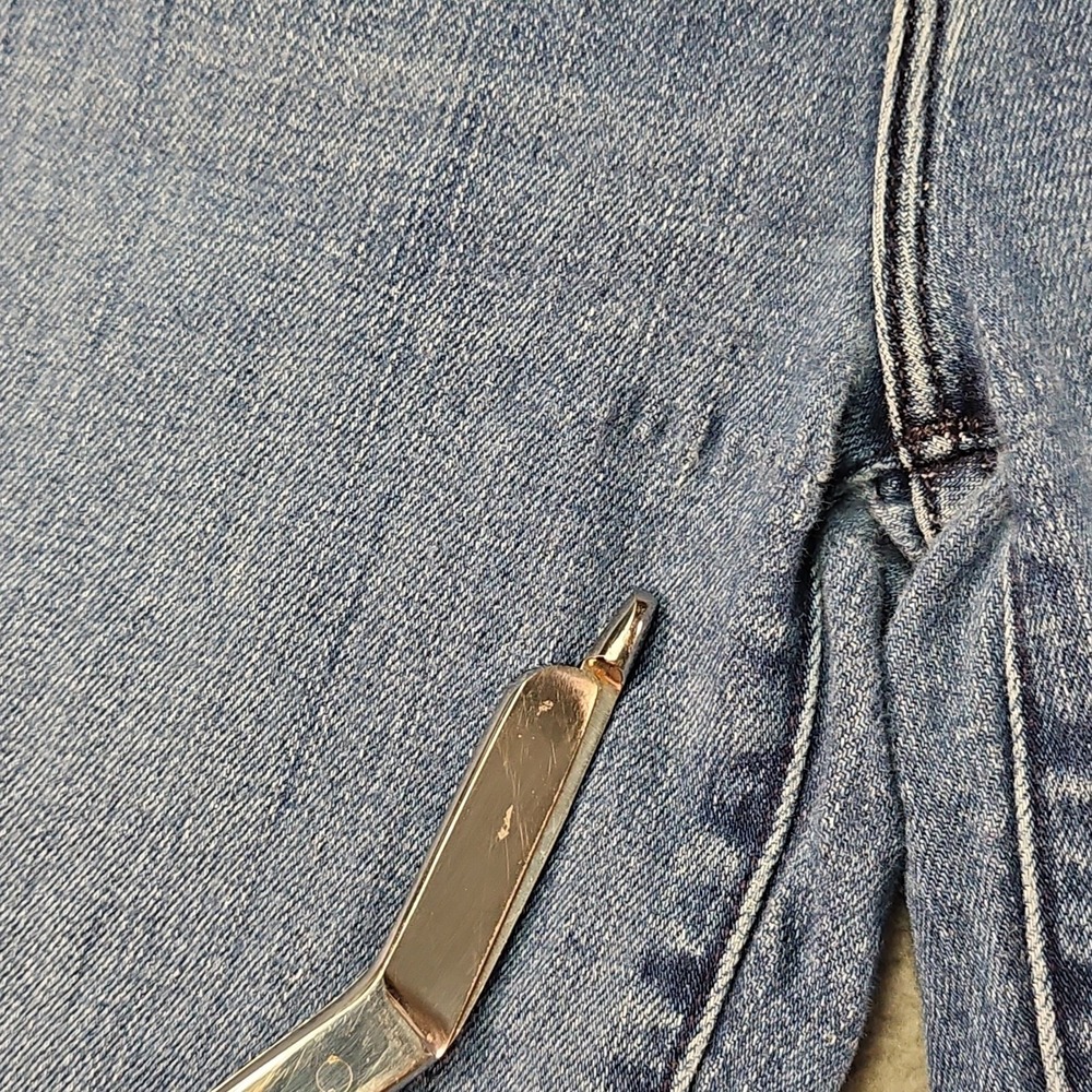 Mother The Hustler Ankle Flare Jeans Womens 25 Blue Fade Denim Made in USA - Picture 7 of 16